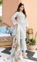 Digital Print Embroidered Lawn Digital Lawn Dupatta Plain Trouser