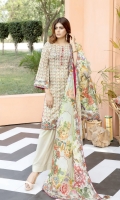 Digital Print Embroidered Lawn Digital Lawn Dupatta Plain Trouser