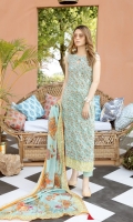 Digital Print Embroidered Lawn Digital Lawn Dupatta Plain Trouser