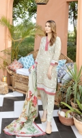 Digital Print Embroidered Lawn Digital Lawn Dupatta Plain Trouser