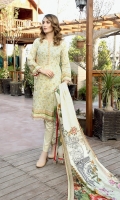 Digital Print Embroidered Lawn Digital Lawn Dupatta Plain Trouser