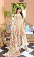 Digital Print Embroidered Lawn Digital Lawn Dupatta Plain Trouser
