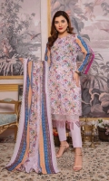 Digital Embroidered Lawn Digital Lawn Dupatta Plain Trouser