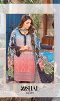 Digital Embroidered Lawn Lawn Dupatta Plain Trouser