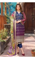 Digital Embroidered Lawn Lawn Dupatta Plain Trouser