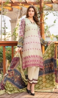 Digital Embroidered Lawn Lawn Dupatta Plain Trouser