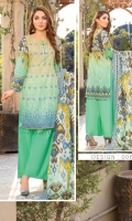 Digital Embroidered Lawn Lawn Dupatta Plain Trouser