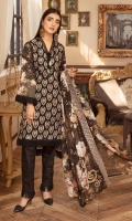 Embroidered Lawn Print Embroidered Dupatta Plain trouser