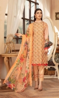 Embroidered Lawn Print Embroidered Dupatta Plain trouser