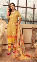Embroidered Lawn Print Embroidered Dupatta Plain trouser