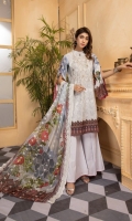 Print Embroidery Lawn Print Chiffon Dupatta Plain trouser