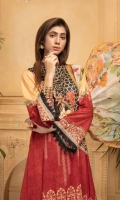 Print Embroidery Lawn Print Chiffon Dupatta Plain trouser