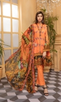 Print Embroidery Lawn Print Chiffon Dupatta Plain trouser