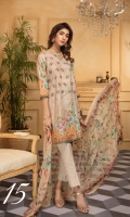 Print Embroidery Lawn Print Chiffon Dupatta Plain trouser