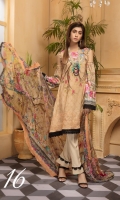 Print Embroidery Lawn Print Chiffon Dupatta Plain trouser