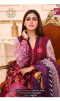 Shirt: - Heavy Embroidered Chiffon Dupatta: - Embroidered Chiffon Lining: - Dyed Pure Silk Trouser: - Dyed Pure Silk