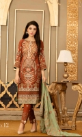 EMBROIDERY SWISS LAWN SHIRT EMBROIDERY SHEFOON DUP EMBROIDERY TROUSER