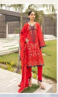 Shirt: - Heavy Embroidered Fine Cotton Dupatta / Shawl: - Embroidered Chiffon Trouser: - Dyed Fine Cotton