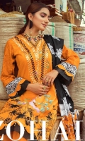 Shirt: Printed Lawn Dupatta: Printed Lawn Trouser: Dyed Cotton  EMBROIDERY: Embroidered Gala on Shirt