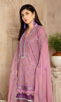 DIGITAL EMBROIDERED KARANDI KAMEEZ KARANDI DYED TROUSER  EMBROIDERED CHIFFON DUPATTA