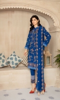 DIGITAL EMBROIDERED KARANDI KAMEEZ KARANDI DYED TROUSER  EMBROIDERED CHIFFON DUPATTA