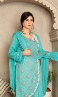 DIGITAL EMBROIDERED KARANDI KAMEEZ KARANDI DYED TROUSER  EMBROIDERED CHIFFON DUPATTA