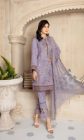 DIGITAL EMBROIDERED KARANDI KAMEEZ KARANDI DYED TROUSER  EMBROIDERED CHIFFON DUPATTA