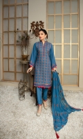 Digital Embroidered Front Shirt Dyed Viscose Trouser Embroidered Bamber Dupatta