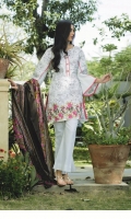 Three Piece Embroidered Cambric Suit