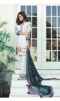 Three Piece Embroidered Cambric Suit