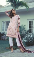 Three Piece Embroidered Cambric Suit