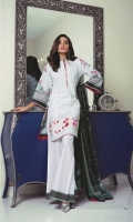 Three Piece Embroidered Cambric Suit