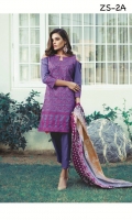 Three Piece Embroidered Cambric Suit