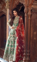 3pc embroidered organza suit