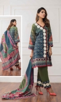 03 Pcs Unstitched Digital Printed Khaddar with Digital Printed Khaddar Shawl