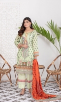 -Printed Lawn Shirt -Printed Lawn Dupatta