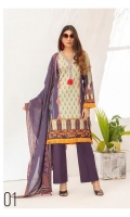 Printed Unstitch Three Pcs Lawn Suit