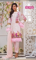 *Shirt : Printed Lawn With Embroidered Front.  *Dupatta : Chikan Kari  *Trouser : Embroidered Bunch/Belt
