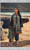 DIGITAL PRINTED COTTON SILK EMBROIDERED SHIRT DUPATTA: DIGITAL PRINTED TWILL SHAWL TROUSER: DYED CAMBRIC TROUSER