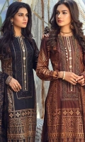 -Printed Embroidered Luxury Lawn Shirt. -Printed Embroidered Chiffon Dupatta. -Ribs Cambric TROUSER.