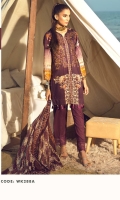 Shirt : Printed Lawn Shirt with Embroidered Front. Dupatta : Printed Chiffon Wiith Embroidery Trouser : Cambric Trouser with Embroidered Bunches/Belts