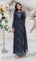 Full Embroidered Chiffon Body with Hand work Full Embroidered Chiffon Front with Handwork Embroidered Chiffon border Embroidered Chiffon Back  Plain Chiffon Fabric for back body Embroidered Chiffon Sleeves Embroidered Bunch for Sleeves Embroidered Border for sleeves Heavy Chiffon Dupatta Dyed Raw Silk Trouser
