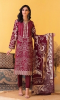 Shirt : Printed Lawn Shirt  Dupatta : Printed Lawn Dupatta. Trouser : Dyed Cambric Trouser