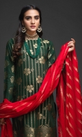 -Jacquard Cambric Dyed Yard Shirt. -Jacquard Dupatta -Cambric Trouser.