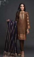 -Jacquard Cambric Dyed Yard Shirt. -Jacquard Dupatta -Cambric Trouser.