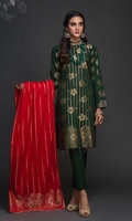 -Jacquard Cambric Dyed Yard Shirt. -Jacquard Dupatta -Cambric Trouser.