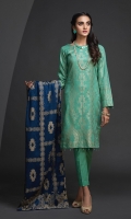 -Jacquard Cambric Dyed Yard Shirt. -Jacquard Dupatta -Cambric Trouser.