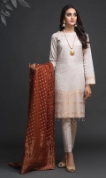 -Jacquard Cambric Dyed Yard Shirt. -Jacquard Dupatta -Cambric Trouser.