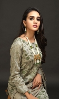 Full Front Embroidered Lawn Jacquard Shirt (Dyed Yarn) .Lawn Jacquard Dupatta. .Cambric Trouser