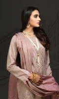 Full Front Embroidered Lawn Jacquard Shirt (Dyed Yarn) .Lawn Jacquard Dupatta. .Cambric Trouser